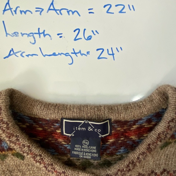 item & co Womens Wool Knit Button Up Outdoor Cottage Cabin Cardigan. Sz M - Picture 16 of 16